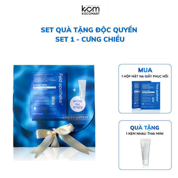 Set Hộp quà Mặt nạ giấy Feld Apotheke tặng kèm 1 Kem dưỡng da nhau thai mini