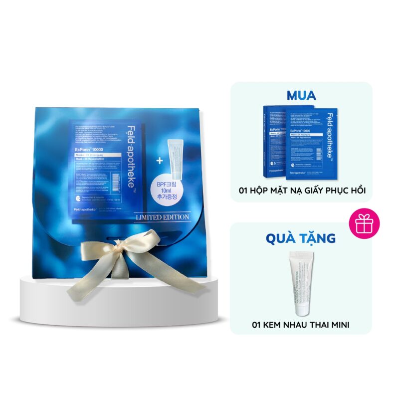 Set Hộp quà Mặt nạ giấy Feld Apotheke tặng kèm 1 Kem dưỡng da nhau thai mini