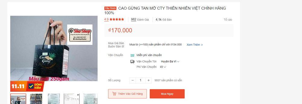 Mua Kem Tan Mỡ Cao Gừng Thiên Nhiên Việt