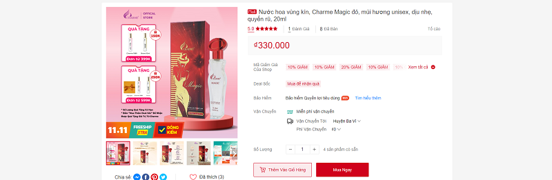 Mua Nước hoa vùng kín Charme Secret