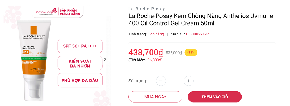 mua sản phẩm kem chống nắng La Roche-Posay