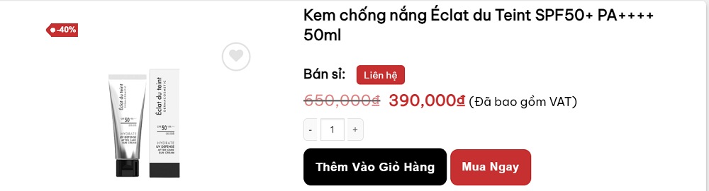 mua sản phẩm kem chống nắng éclat