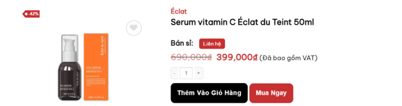 mua sản phẩm tinh chất vitamin c eclat du teint