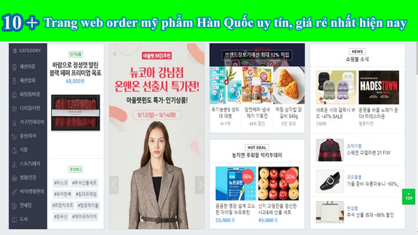 10+ trang web order mỹ phẩm Hàn Quốc uy tín, giá rẻ nhất 2024