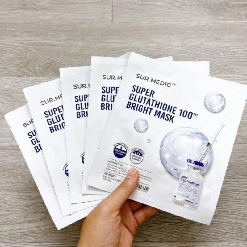 Mặt nạ siêu dưỡng trắng căng bóng Sur Medic Bright Glutathione Mask