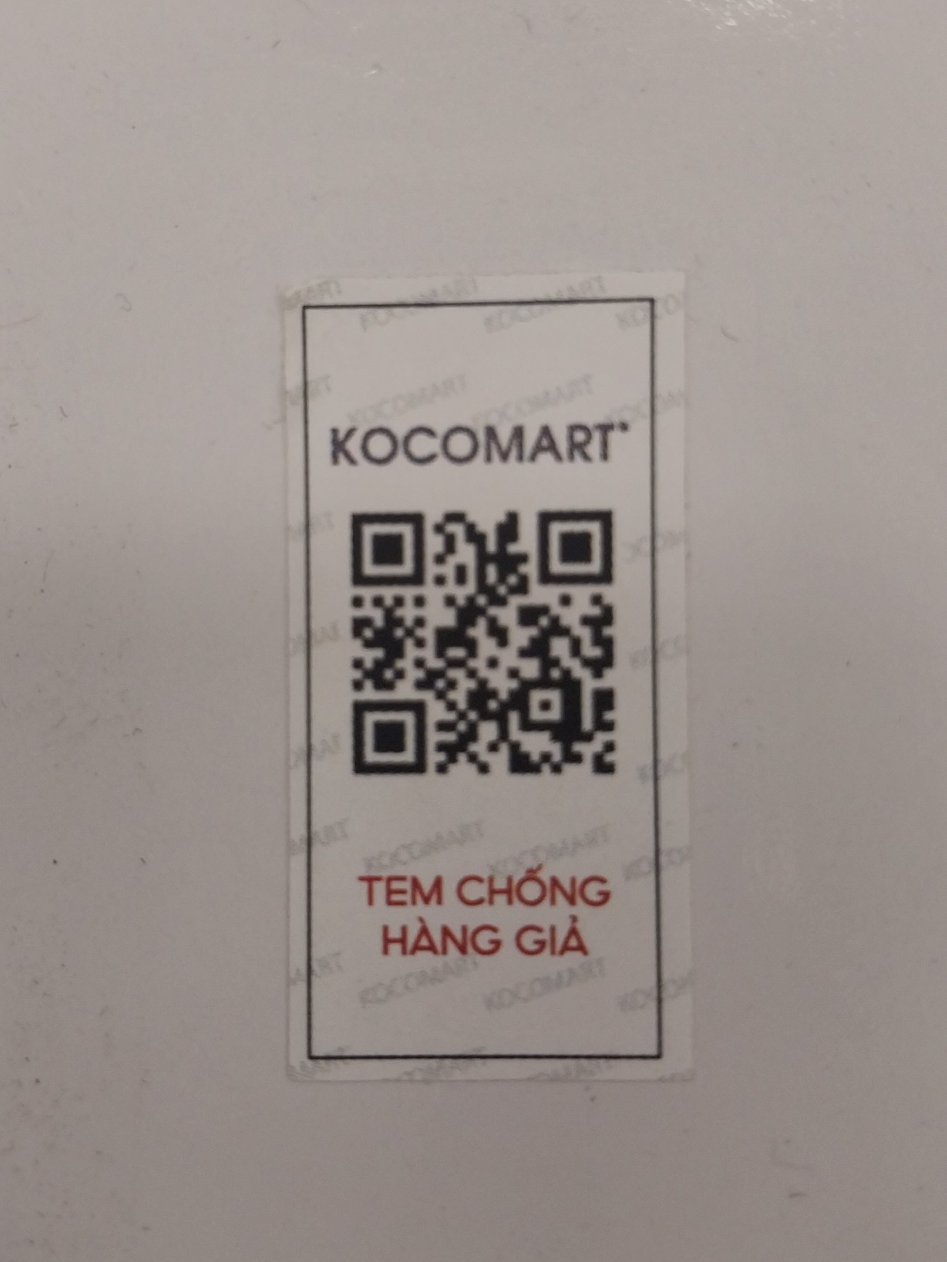 Tem chống hàng giả của KOCOMART